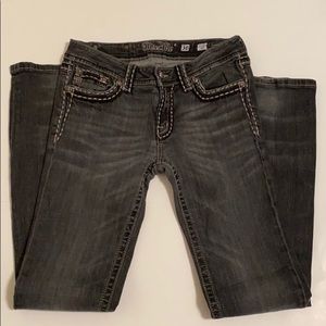 Ladies Miss Me washed boot cut jeans